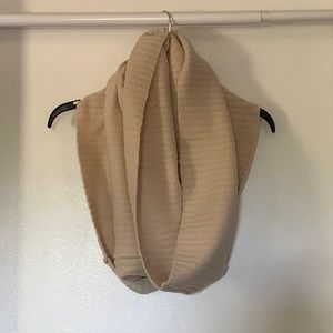 Cream-Colored Infinity Loop Scarf